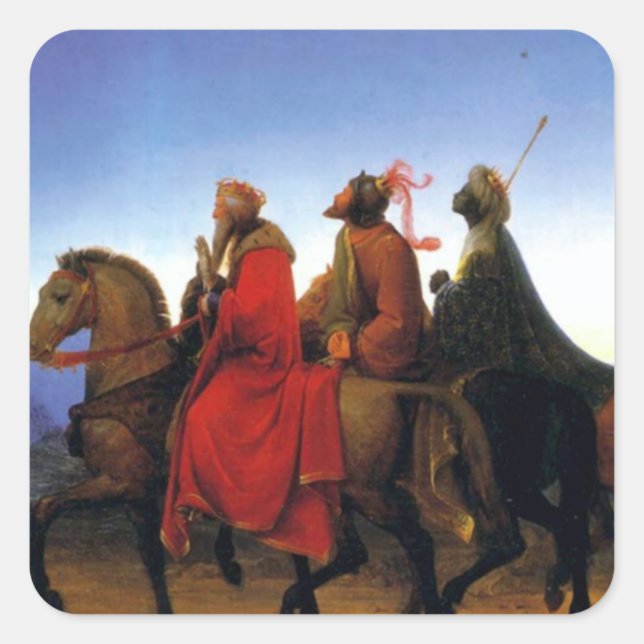 The Three Wisemen Square Sticker (Front)
