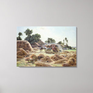 The Threshing Machine  1896 Canvas Print