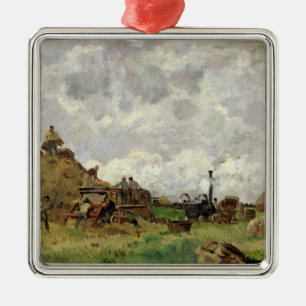 The Threshing Machine Metal Ornament