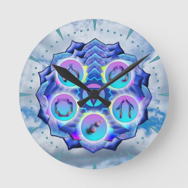 The Throat Chakra Round Clock (Front)