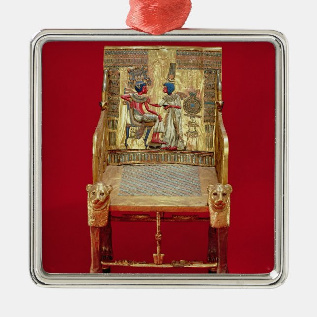 The throne, from the Tomb of Tutankhamun Metal Ornament (Front)