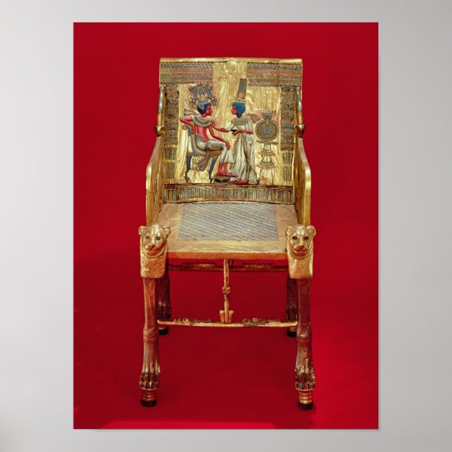 The throne, from the Tomb of Tutankhamun Poster (Front)