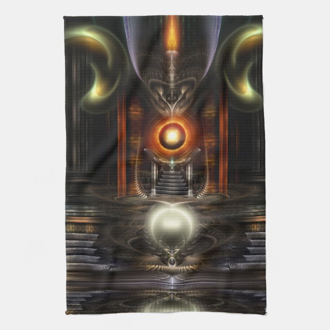 The Throne Room Fractal Art Kitchen Towel (Vertical)