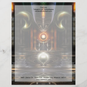 The Throne Room Fractal Art Letterhead