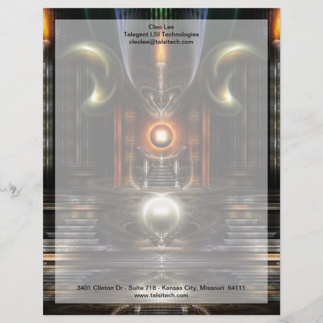 The Throne Room Fractal Art Letterhead (Front)