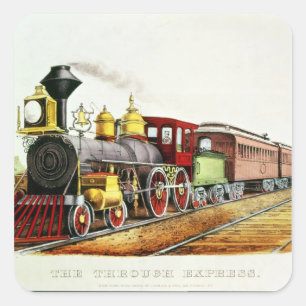 The Through Express Square Sticker