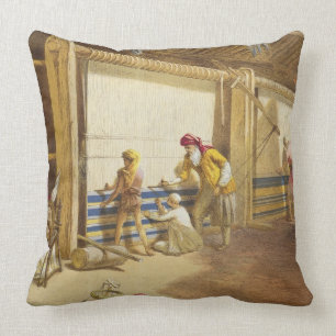 The Thug School of Industry, Jubbulpore, 1863 (chr Throw Pillow