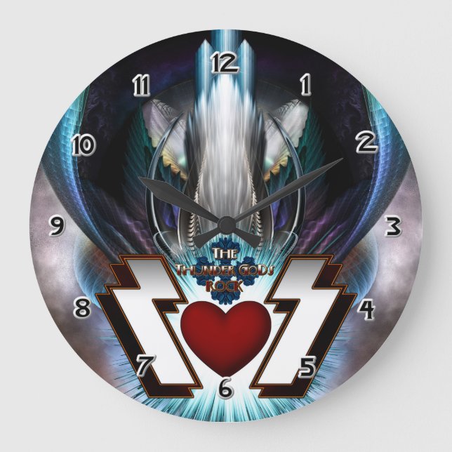 The Thunder Gods Rock Wall Clock (Front)