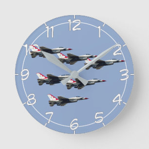 The Thunderbirds Numbered Round Clock
