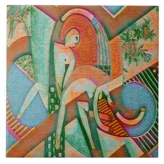 The Thundershower – Abstract Chaos in Bloom Tile