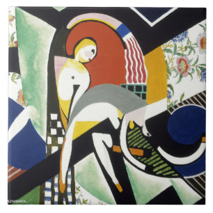 The Thundershower, colourful artwork Tile