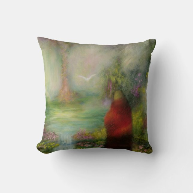 The Tibetan Monk 1989 Throw Pillow (Front)