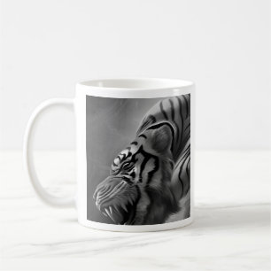 The Tiger Black and White Coffee Mug