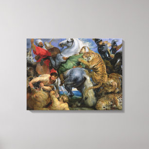 The Tiger Hunt, c.1616 Canvas Print