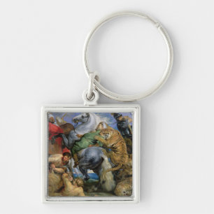The Tiger Hunt, c.1616 Keychain