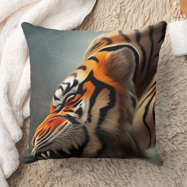 The Tiger  Throw Pillow (Blanket)