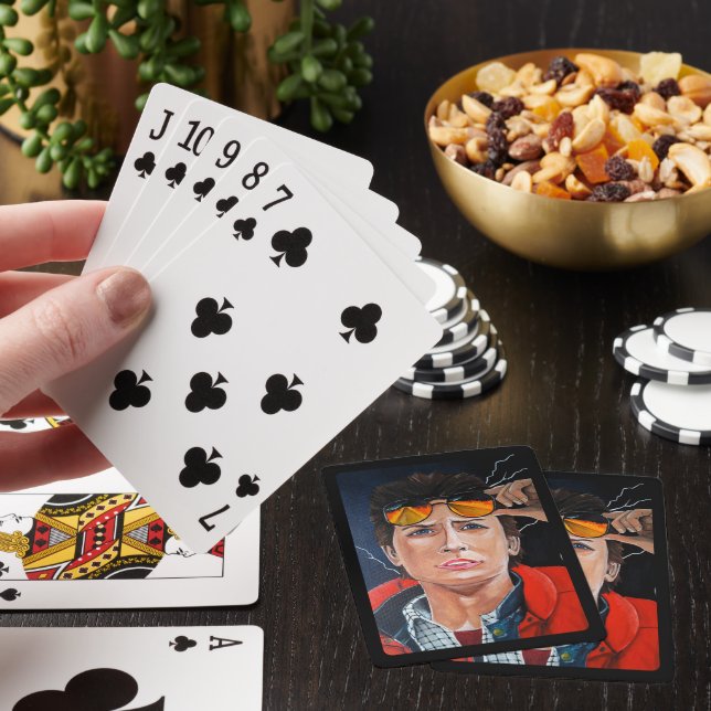 The Time Traveler Painting by Alfred Fox Playing Cards (In Situ)