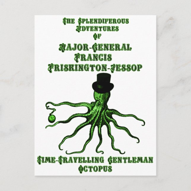 The Time-Travelling Gentleman Octopus Postcard (Front)
