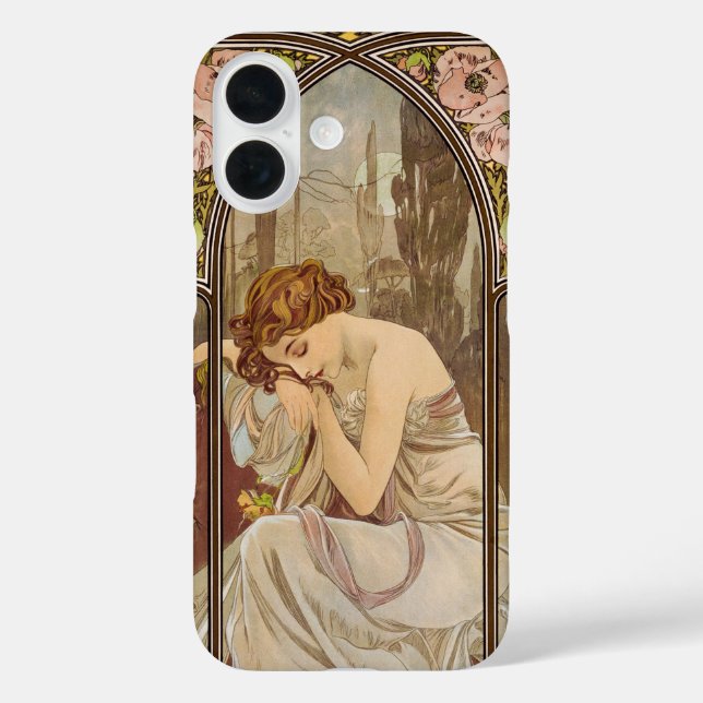 The Times of the Day, Night's Rest, 1899 by Mucha Case-Mate iPhone Case (Back)