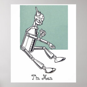 The Tin Man from  The Wonderful Wizard of Oz Book Poster