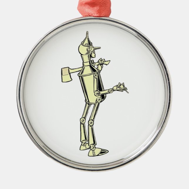The Tin Man - Vintage Illustration Metal Ornament (Front)