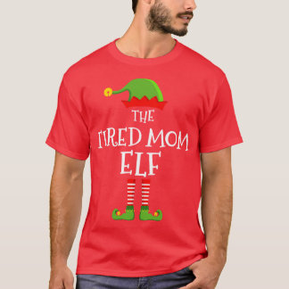 The tired mom funny christmas matching family paja T-Shirt