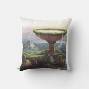 The Titan's Goblet by Thomas Cole Throw Pillow