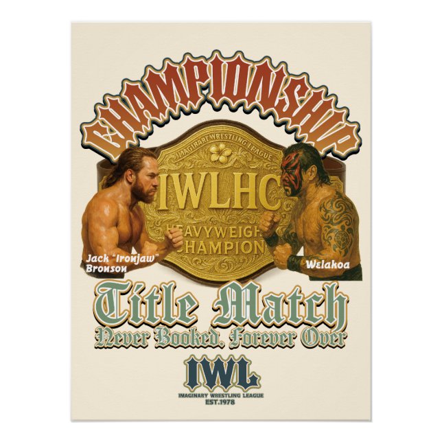 "The Title Match" – IWL Pro Wrestling Poster (Front)