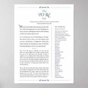 The "To Be" List Poster