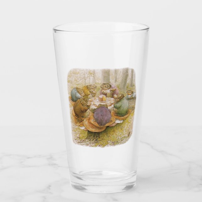 The Toads' Tea Party (by Beatrix Potter) Glass (Front)