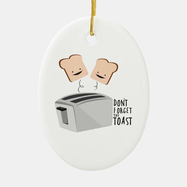 The Toast Ceramic Ornament (Front)