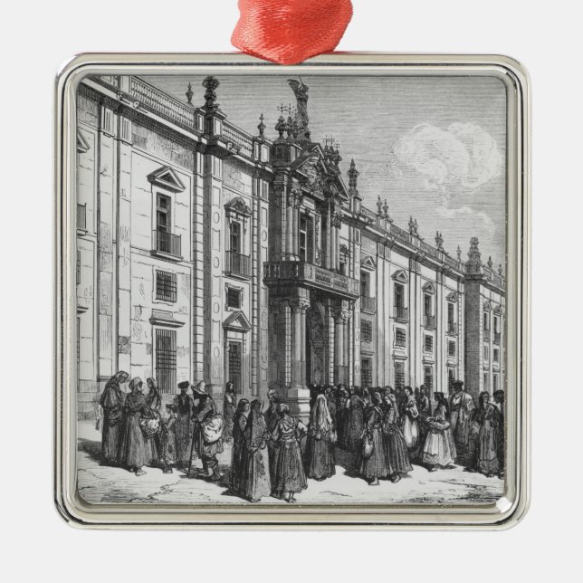 The tobacco factory at Seville Metal Ornament (Front)