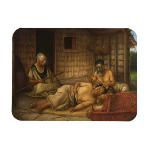 'The Tohunga-ta-moko at Work' - G. Lindauer Magnet