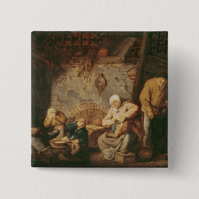 The Toilet 2 Inch Square Button (Front)