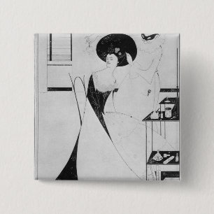 The Toilet of Salome 2 Inch Square Button