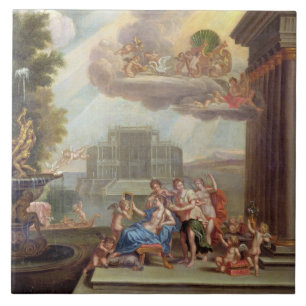 The Toilet of Venus, 18th century Tile