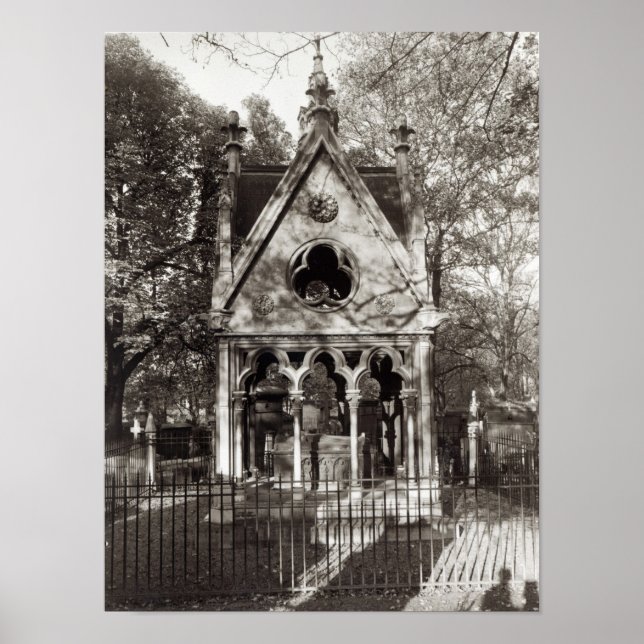The Tomb of Abelard and Heloise, built in 1817 Poster (Front)