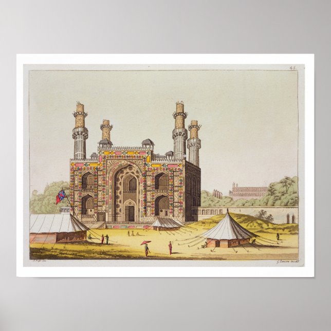 The Tomb of the Mughal emperor Akbar, from 'Le Cos Poster (Front)