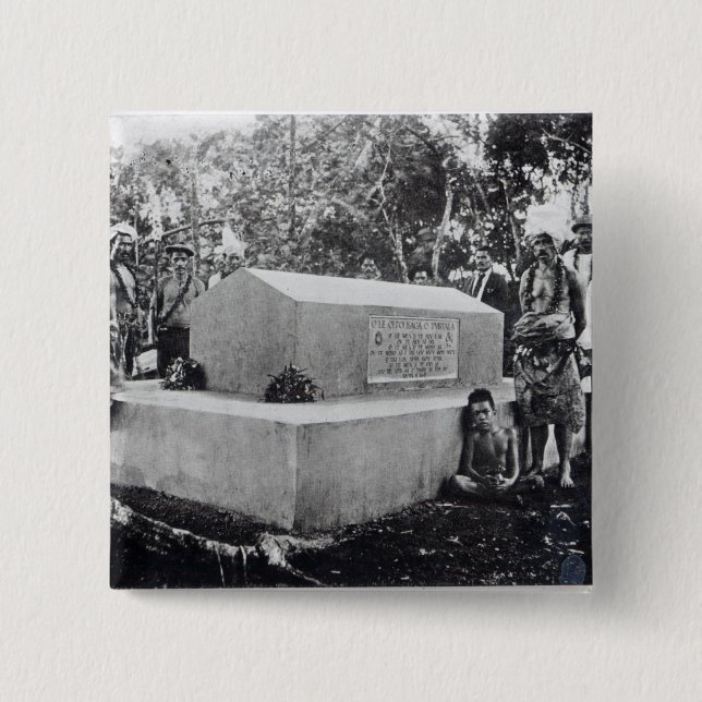 The Tomb of Tusitala 2 Inch Square Button (Front)
