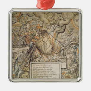 The Toppling Melting Pot Metal Ornament