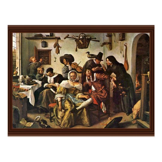The Topsy-Turvy World By Steen Jan (Best Quality) Postcard