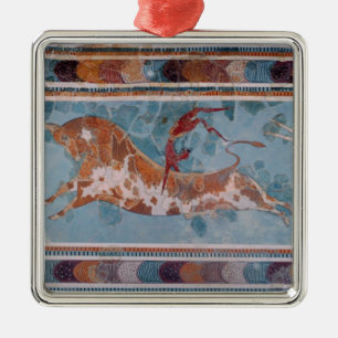The Toreador Fresco, Knossos Palace, Crete Metal Ornament