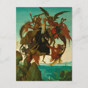 The Torment of Saint Anthony by Michelangelo 1487 Postcard