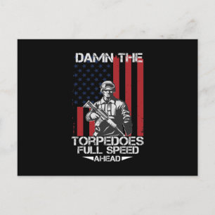 The Torpedoes Full Speed Ahead Announcement Postcard
