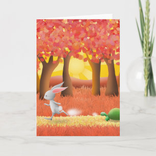 The Tortoise and the Hare - greeting card