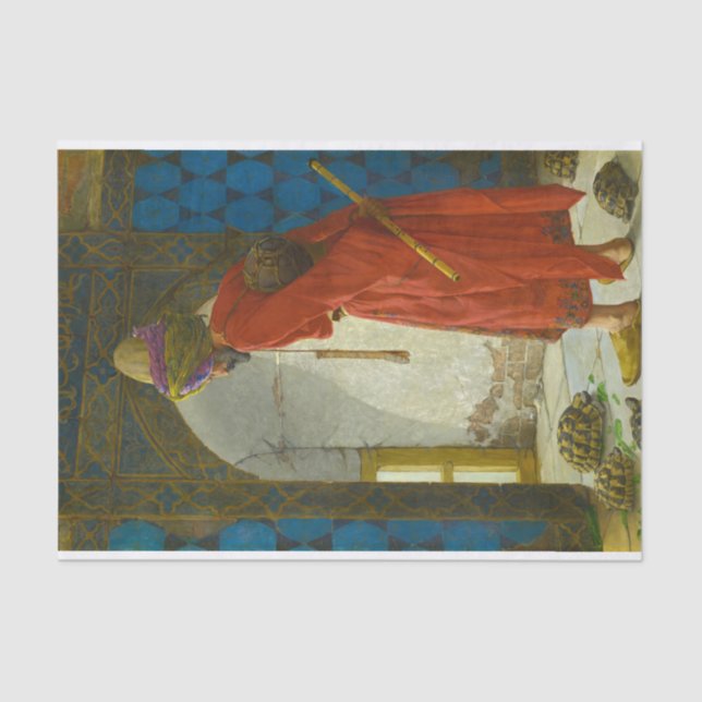 The Tortoise Trainer, 1906 by Osman Hamdi Bey Tissue Paper (Front)
