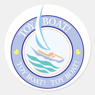 The Tot Spot_Toy Boat (multicolor) duckie Classic Round Sticker