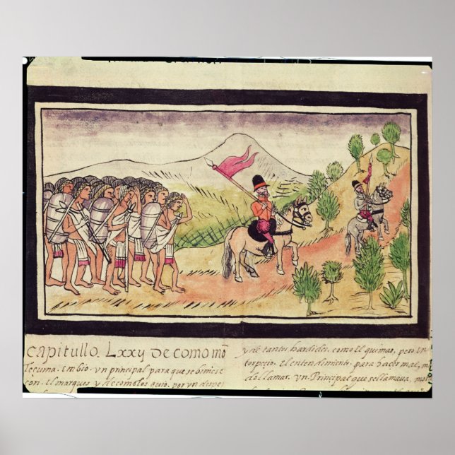 The Totonac Indians Helping the Conquistadors Poster (Front)