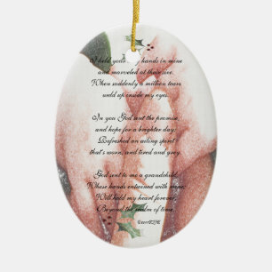 The Touch of a Grandchild Ceramic Ornament