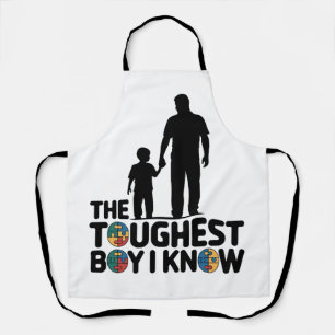 The Toughest Boy I Know Autism Fathers Day Apron